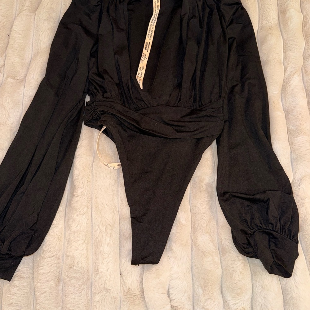 Oh Polly Charcoal Ruched Top